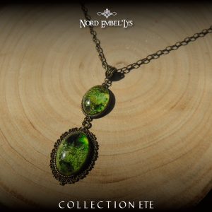 Collier pendentif résine Eden