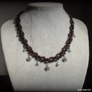 Parure Rose de Sang grenat