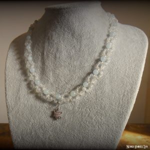 Parure Laponie pierre de lune aigue-marine