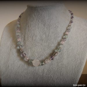 Parure Fleur Quartz rose 2