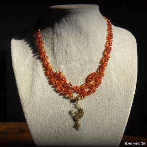 Parure Phoenix agates cornalines