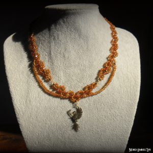 Parure Phoenix grenats oranges