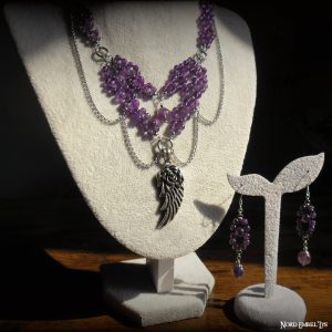 Parure Aile d'Ange améthystes
